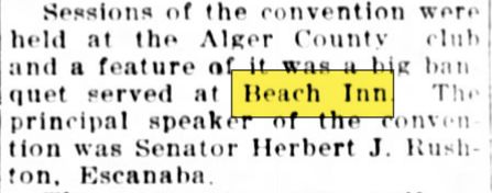 Beach Inn - Sept 1928 Senator Rushton Speaks At Convention (newer photo)